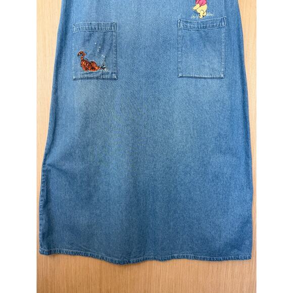 Vintage Disney Catalog Winnie the Pooh Denim Jumper Dress Womens XXL Tigger - Picture 3 of 12